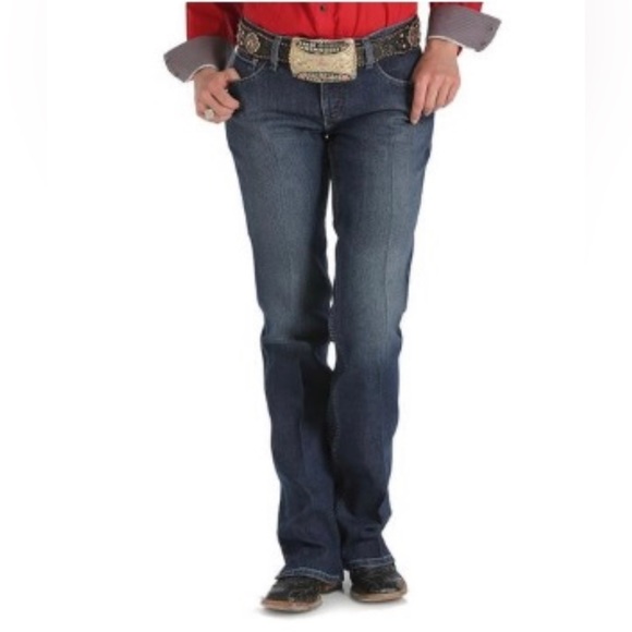 Cinch Ladies Kylie Slim Denim Jeans Mid Rise Embroidered Size 27/3 L (AU 9 Long) - Picture 2 of 14